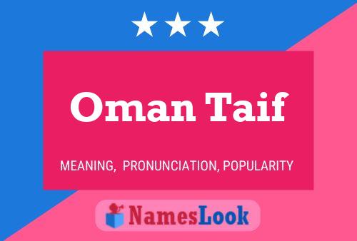 Oman Taif Name Poster