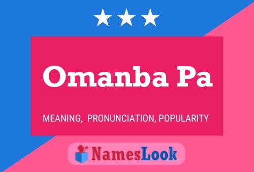 Omanba Pa Name Poster