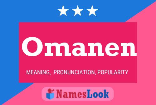 Omanen Name Poster