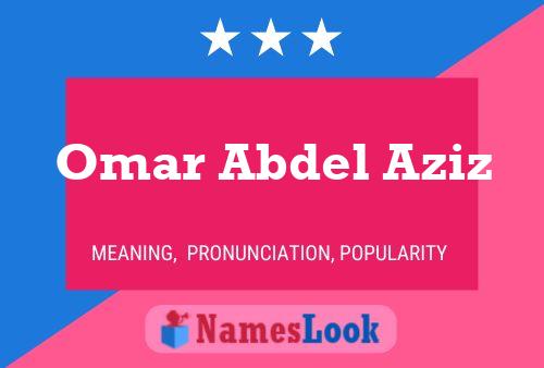 Omar Abdel Aziz Name Poster