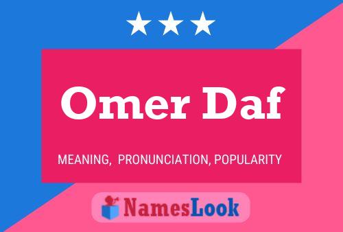 Omer Daf Name Poster