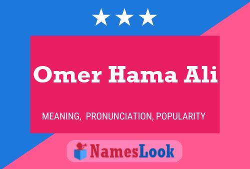 Omer Hama Ali Name Poster