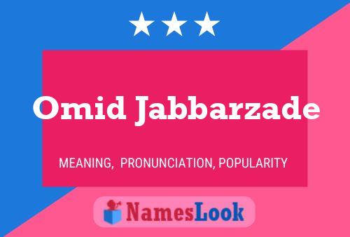 Omid Jabbarzade Name Poster