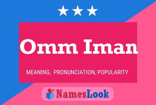 Omm Iman Name Poster