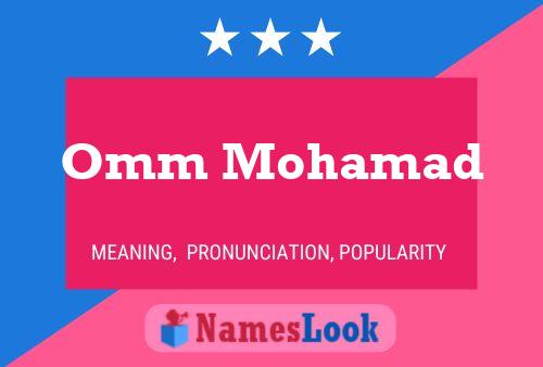 Omm Mohamad Name Poster