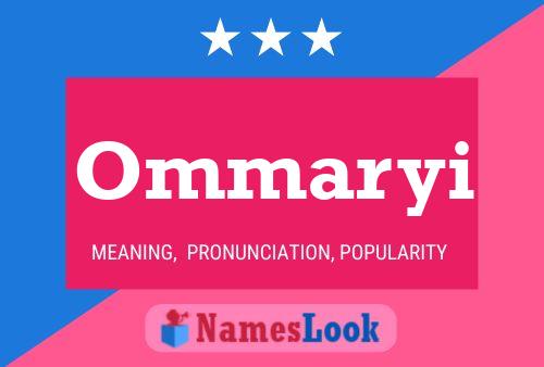 Ommaryi Name Poster