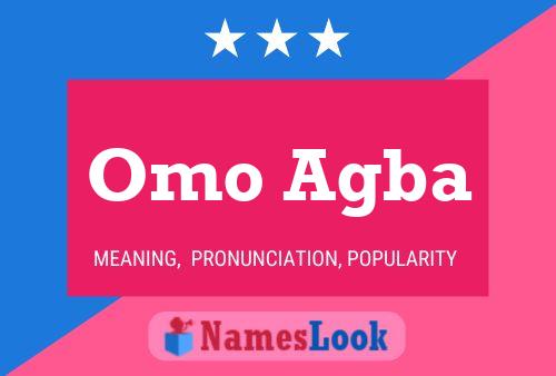 Omo Agba Name Poster