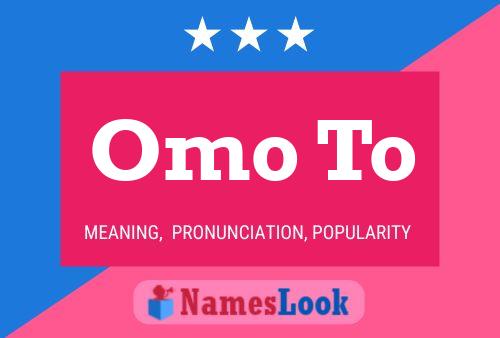 Omo To Name Poster