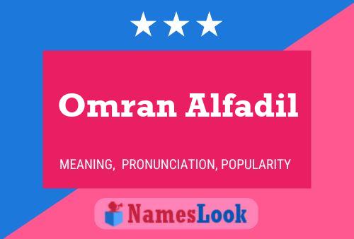 Omran Alfadil Name Poster