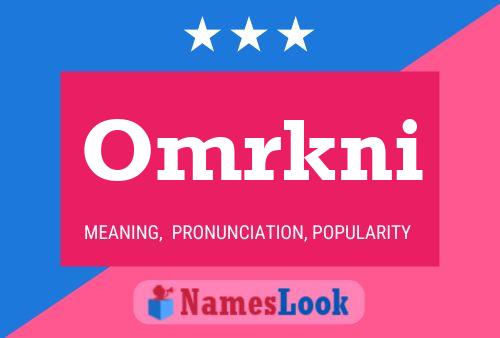 Omrkni Name Poster