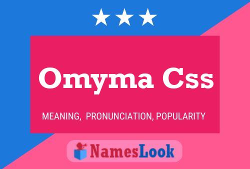 Omyma Css Name Poster