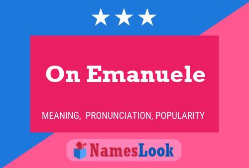 On Emanuele Name Poster