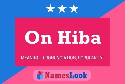 On Hiba Name Poster