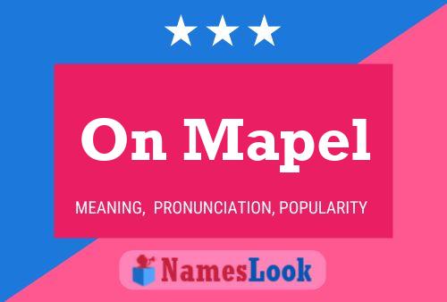 On Mapel Name Poster