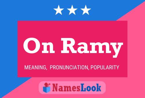 On Ramy Name Poster