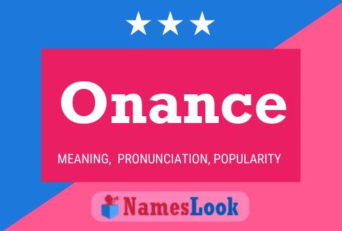 Onance Name Poster