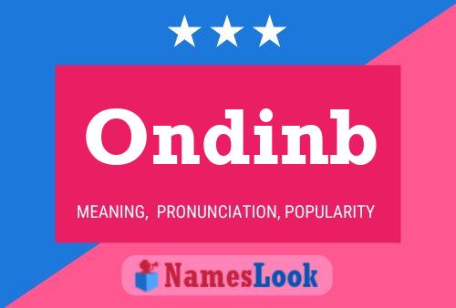 Ondinb Name Poster