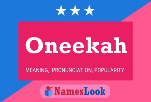 Oneekah Name Poster