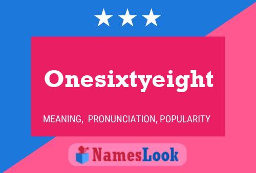 Onesixtyeight Name Poster