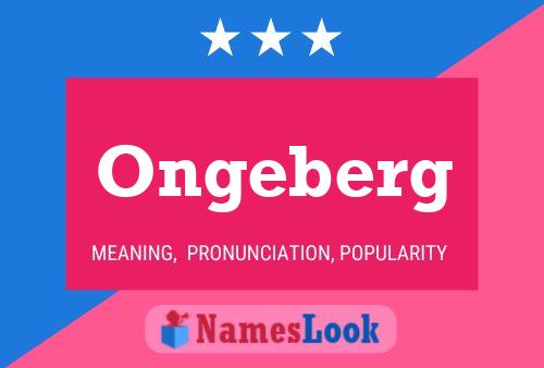 Ongeberg Name Poster