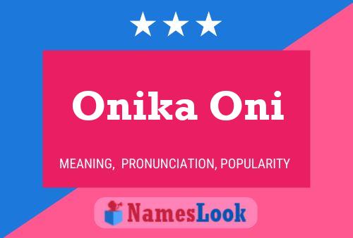 Onika Oni Name Poster