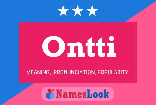 Ontti Name Poster