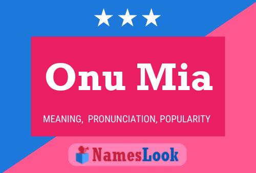 Onu Mia Name Poster