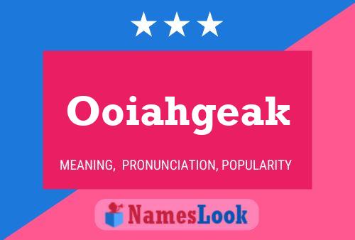 Ooiahgeak Name Poster