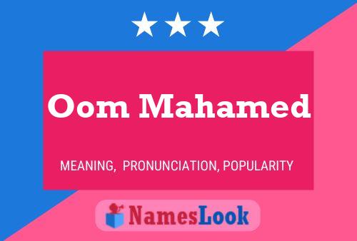 Oom Mahamed Name Poster