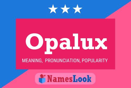 Opalux Name Poster