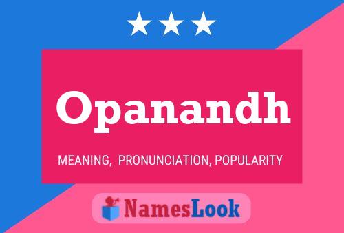 Opanandh Name Poster