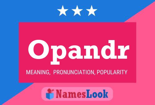 Opandr Name Poster