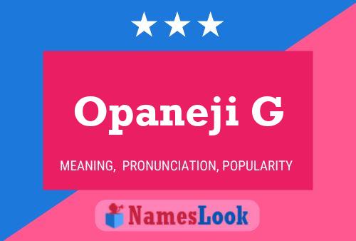 Opaneji G Name Poster