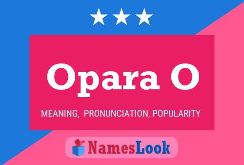 Opara O Name Poster