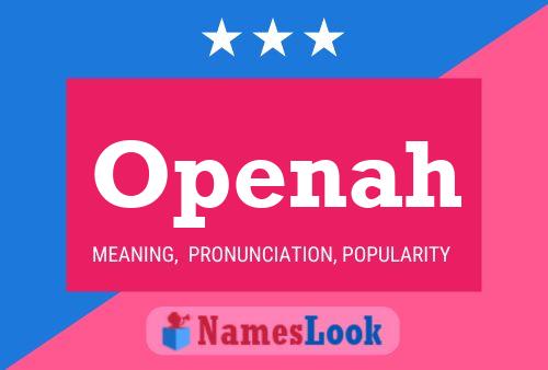 Openah Name Poster