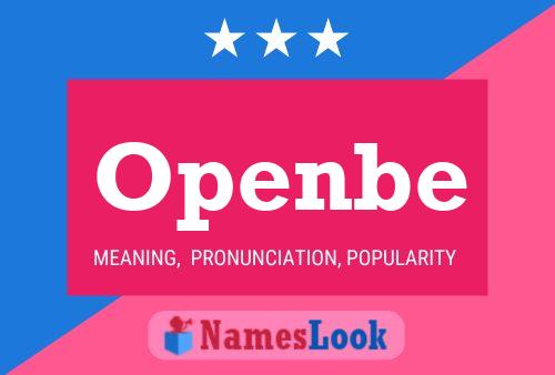 Openbe Name Poster