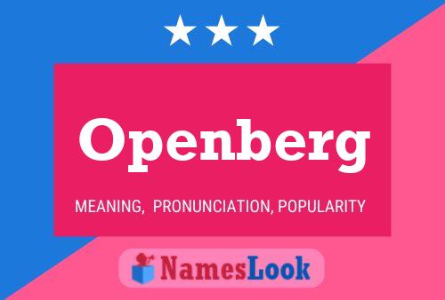 Openberg Name Poster