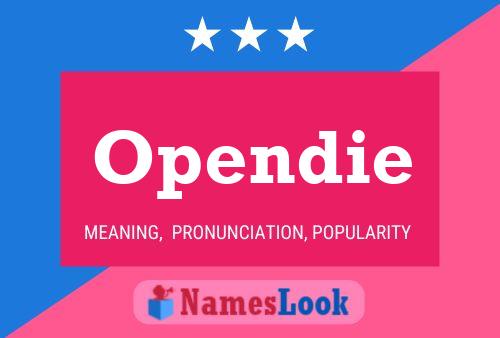 Opendie Name Poster