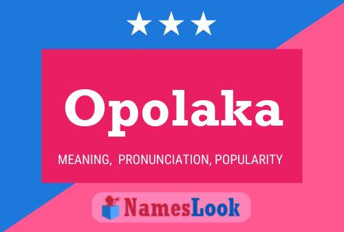 Opolaka Name Poster