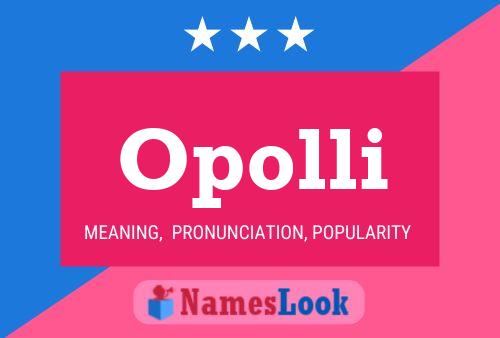 Opolli Name Poster