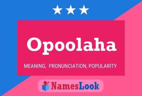 Opoolaha Name Poster