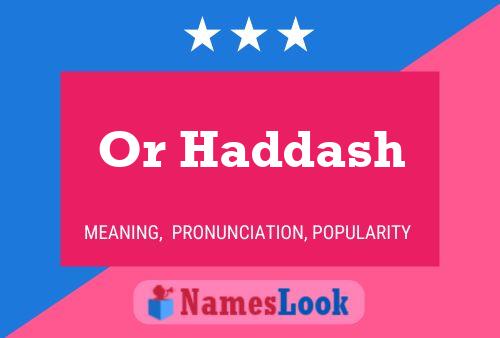 Or Haddash Name Poster