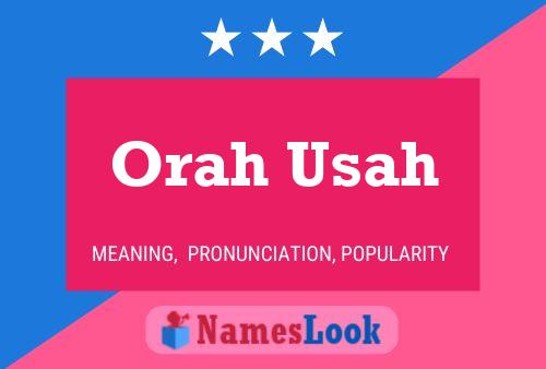 Orah Usah Name Poster