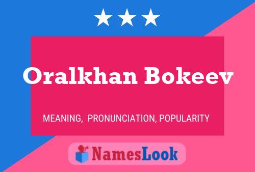 Oralkhan Bokeev Name Poster