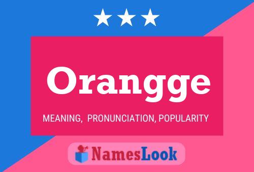 Orangge Name Poster