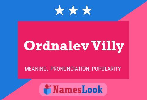 Ordnalev Villy Name Poster