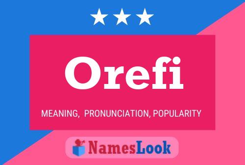 Orefi Name Poster