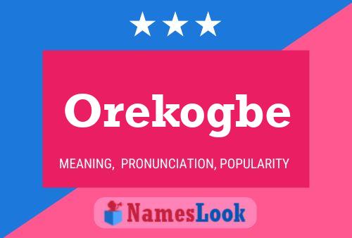 Orekogbe Name Poster