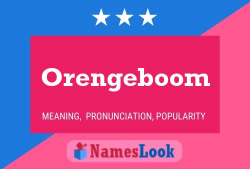 Orengeboom Name Poster