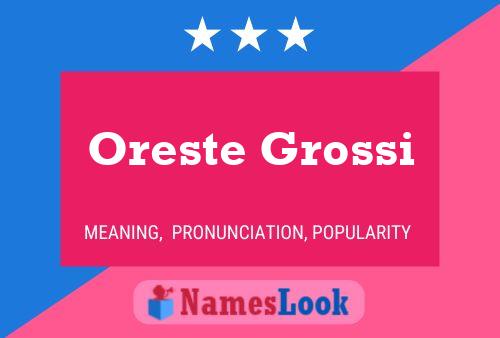 Oreste Grossi Name Poster